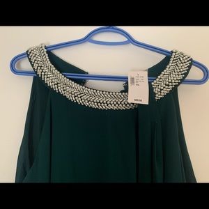 Ricki’s Emerald Green Pearl Neck Halter Dress